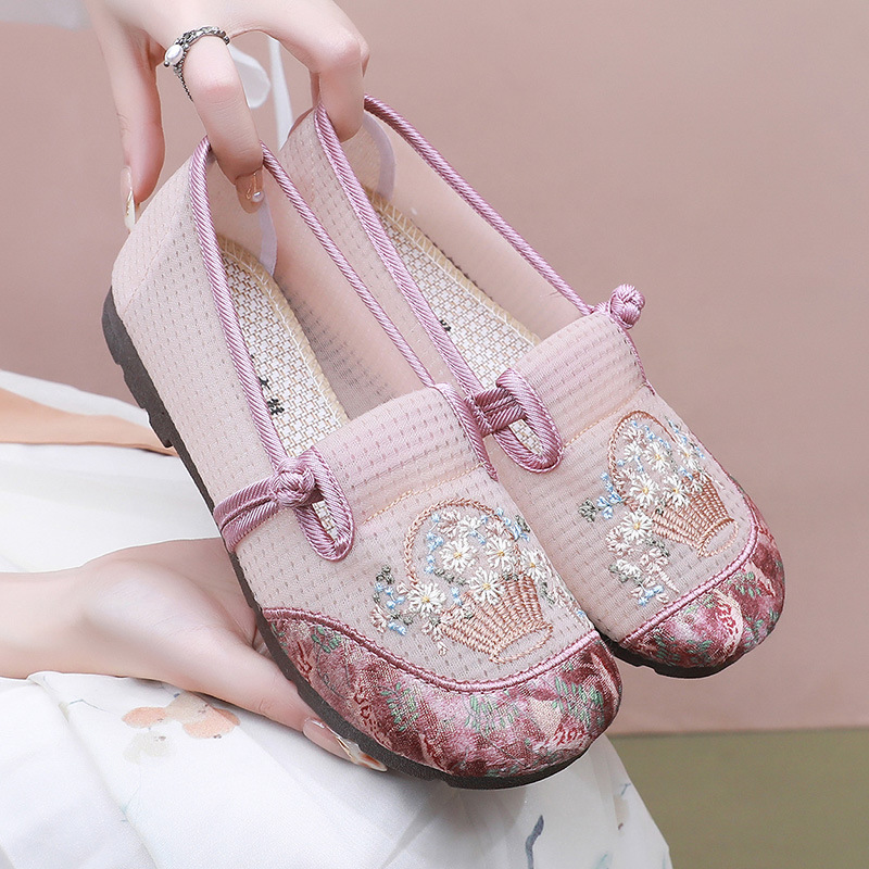 Embroidery Style - Chinese Style Embroidery Flat Shoes Vintage