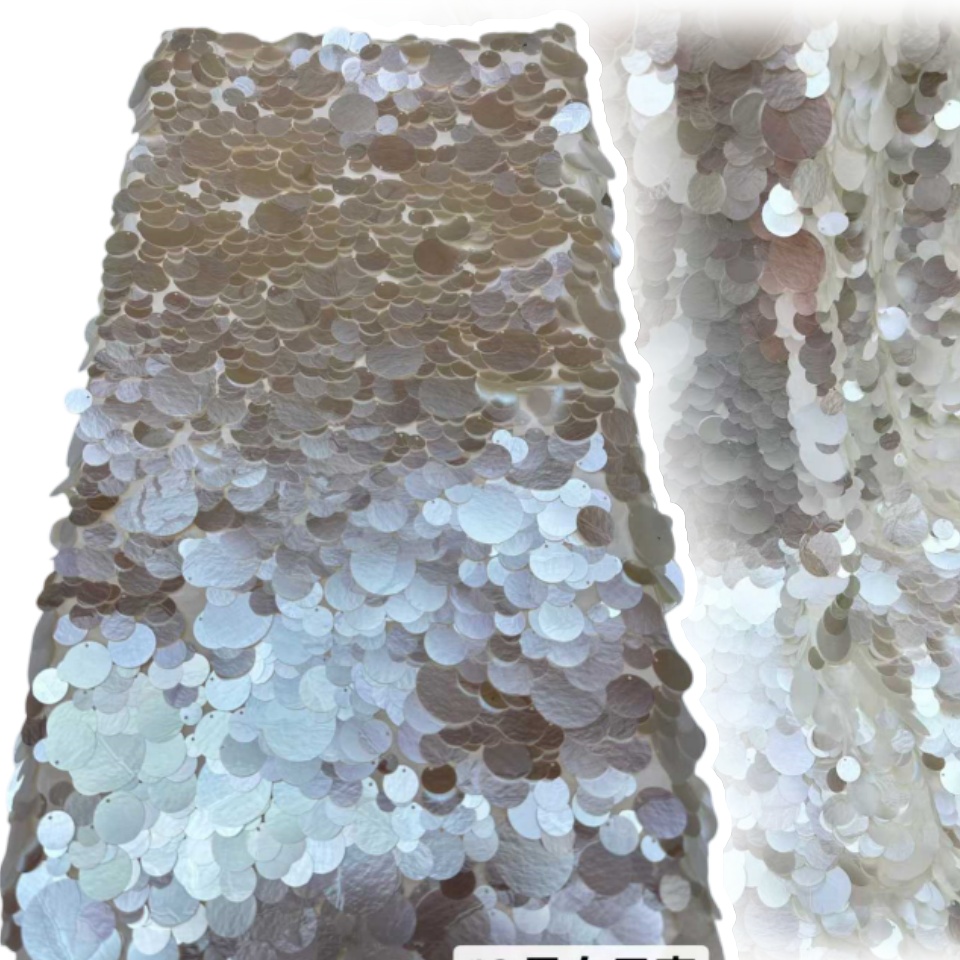 Embroidery Rose - Madison-African Rose 3D Sequins Lace Fabric,