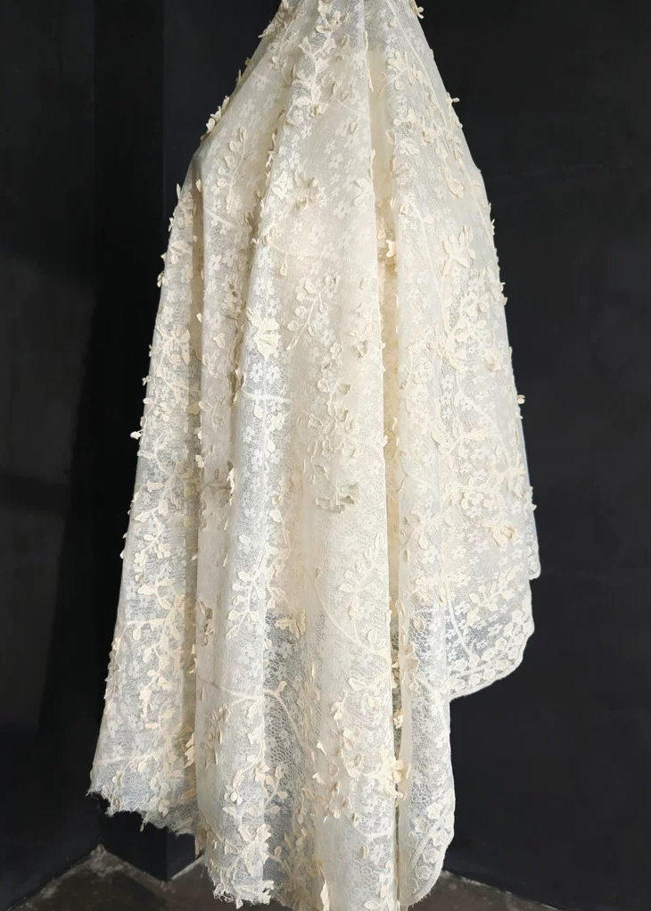 1yard 3D embroidery texture la - Embroidery Net Fabric ulasan dan harga