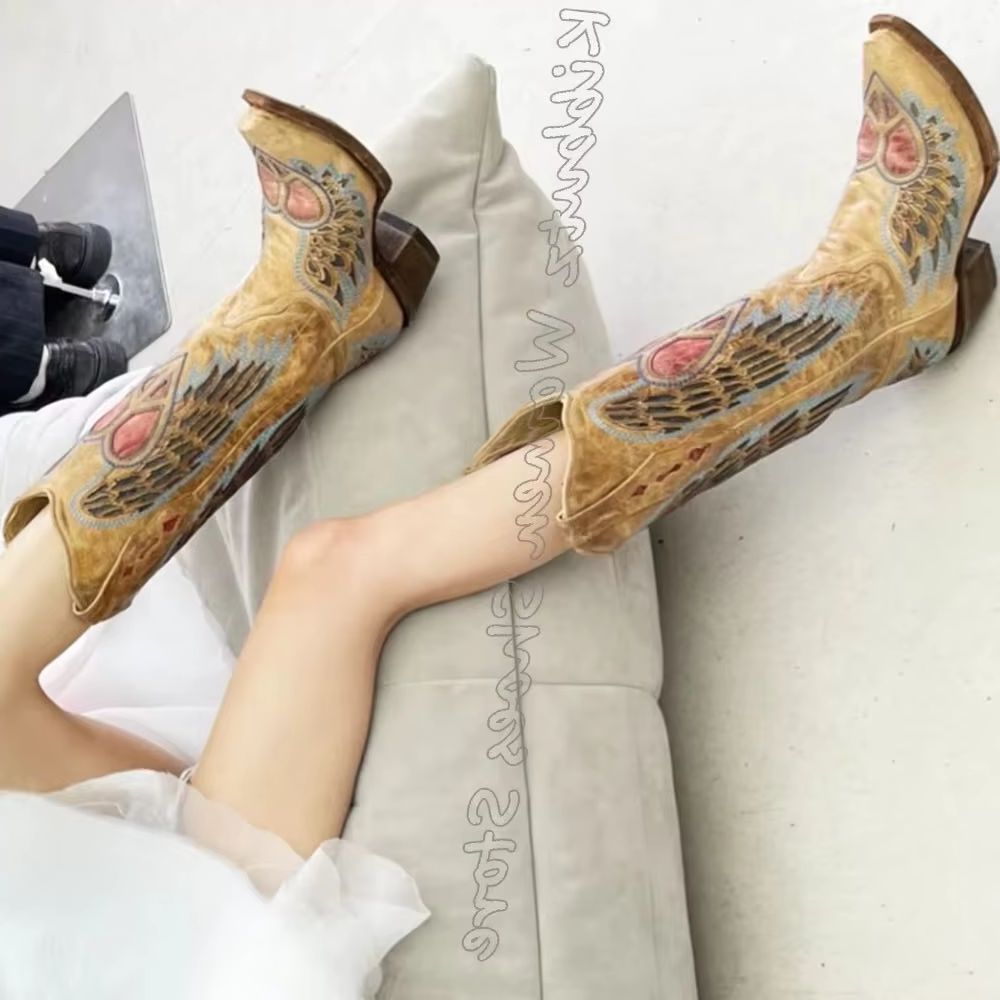 Embroidered Cowboy Western Boo - Embroidery On Leather ulasan dan harga