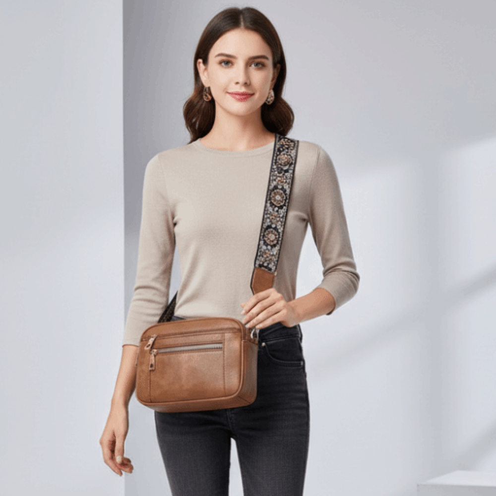 Vegan PU Leather Color Block H - Embroidery On Leather ulasan dan harga