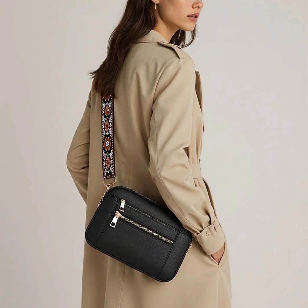 Vegan PU Leather Color Block H - Embroidery On Leather ulasan dan harga
