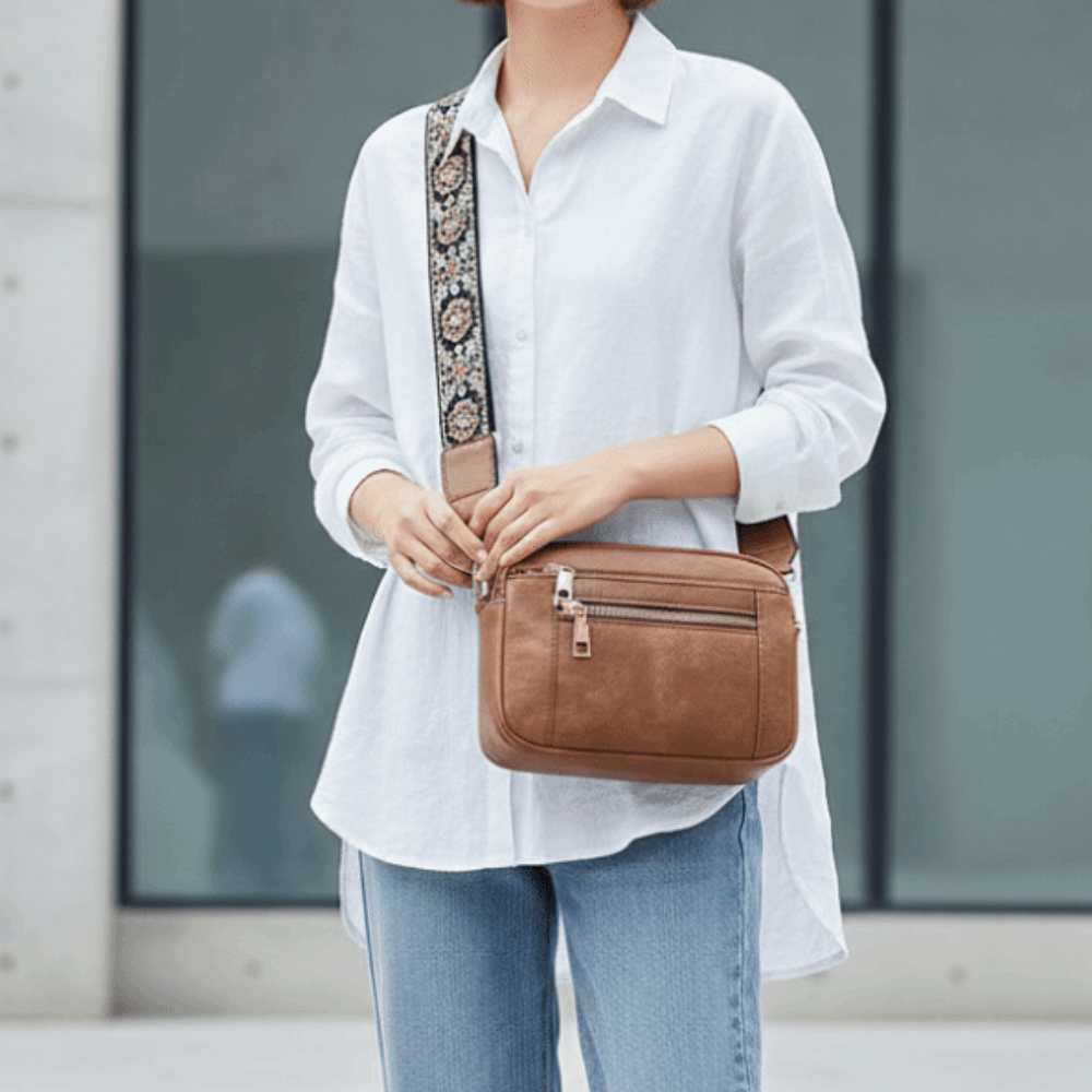 Vegan PU Leather Color Block H - Embroidery On Leather ulasan dan harga