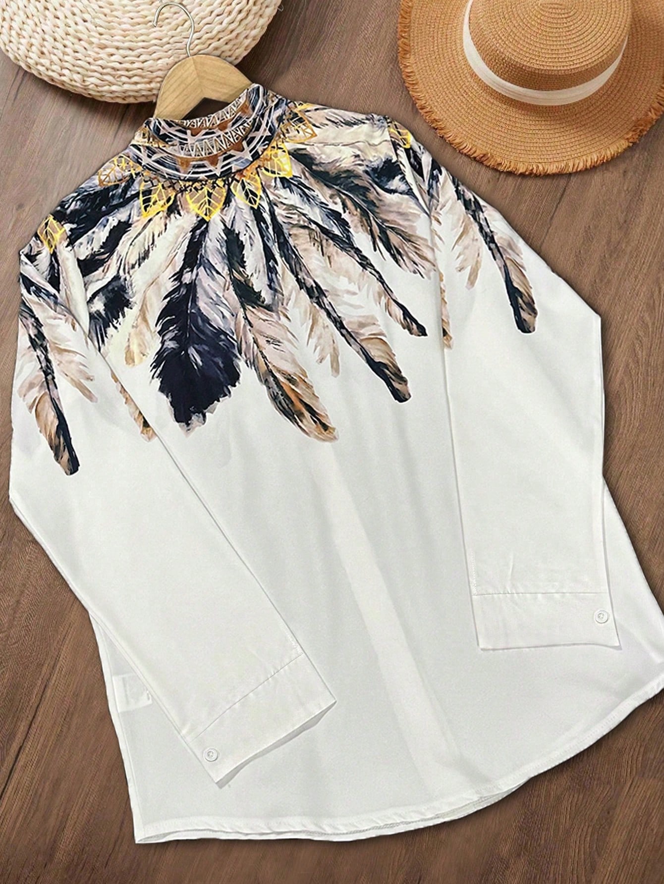Women's Western ethnic print f - Embroidery Online ulasan dan harga