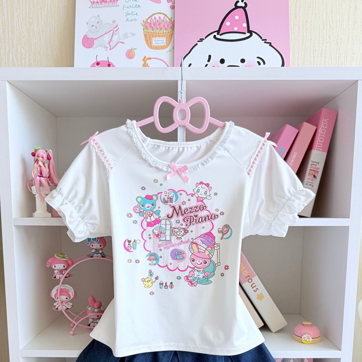 Japanese Sweet Skirt Sets Summ - Embroidery Tshirt ulasan dan harga