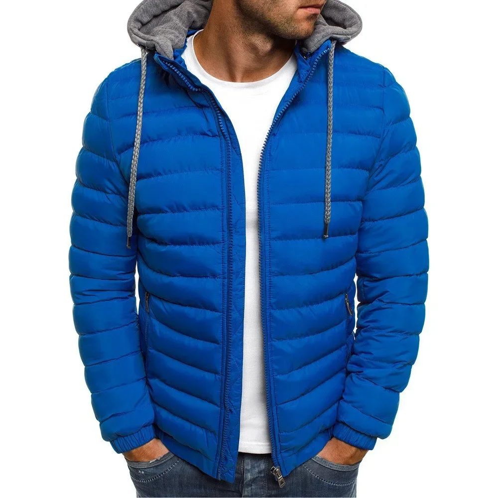 2026  Men Cotton Pad Parka Coa - Embroidery Zip Up Hoodie ulasan dan harga