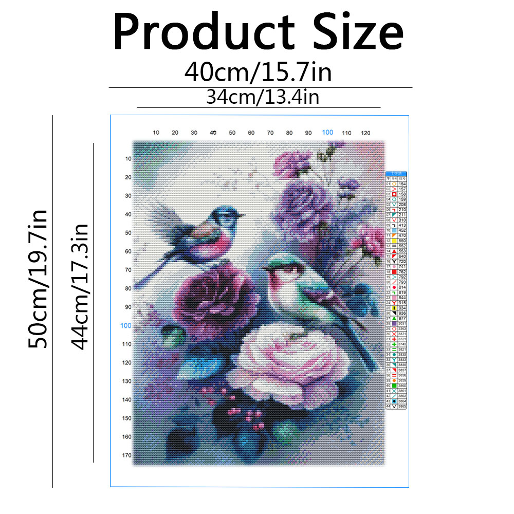 11CT Cross Stitch Rose Flower  - Embroidery Guide Paper ulasan dan harga