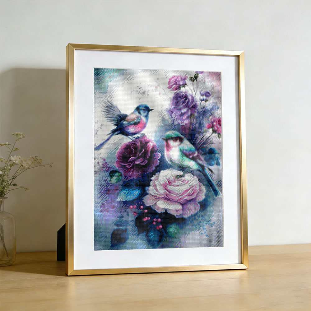 11CT Cross Stitch Rose Flower  - Embroidery Guide Paper ulasan dan harga