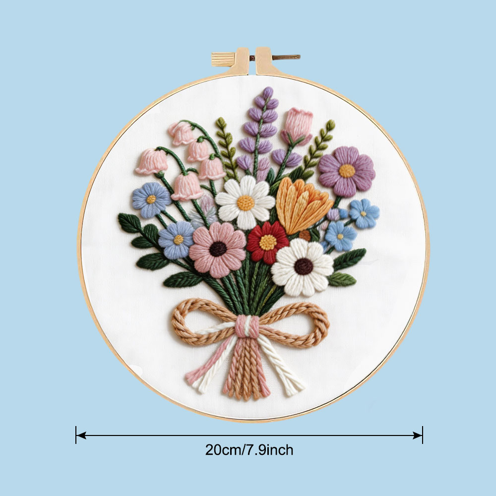 1PCS  Cross Stitch Kits Daisy  - Embroidery Guide Paper ulasan dan harga