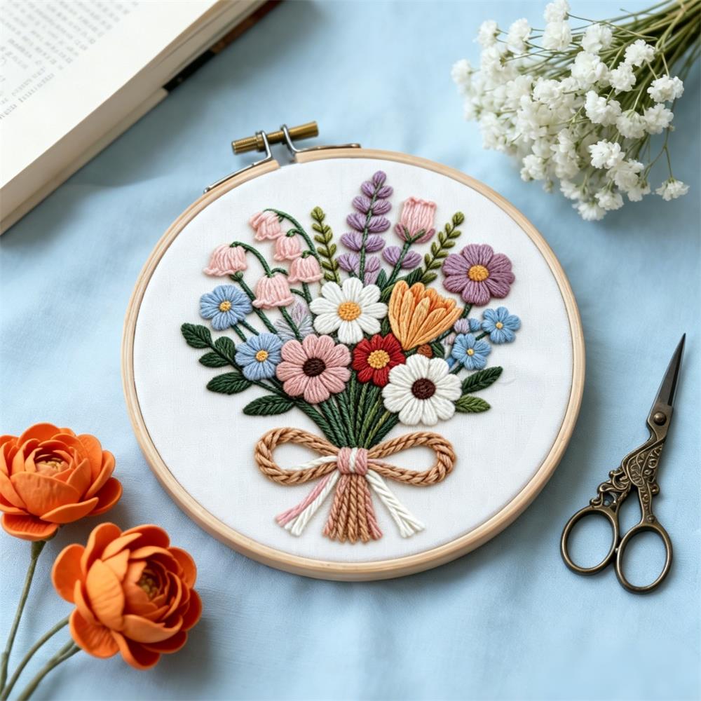 1PCS  Cross Stitch Kits Daisy  - Embroidery Guide Paper ulasan dan harga