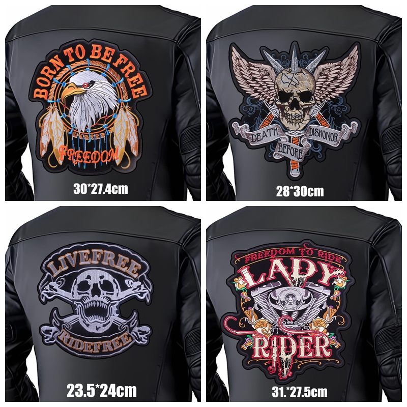Large Back Embroidered Patches - Embroidery Jacket Jeans ulasan dan harga