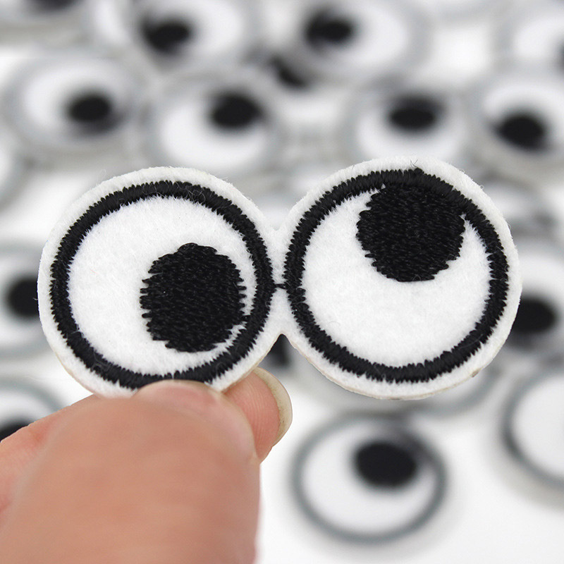 Cartoon 5pcs Eyes Embroidery I - Embroidery On Black Shirt ulasan dan harga