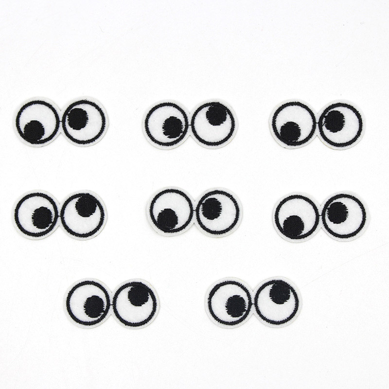 Cartoon 5pcs Eyes Embroidery I - Embroidery On Black Shirt ulasan dan harga