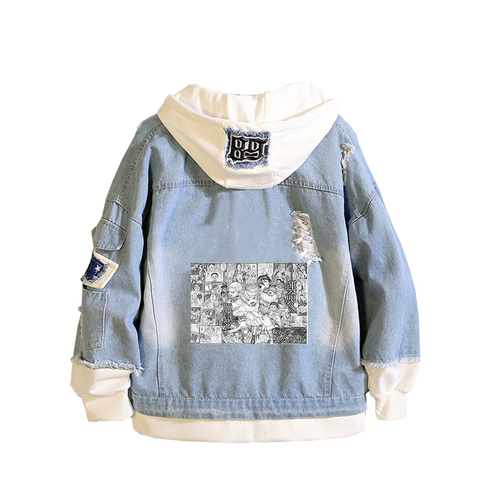The Promised Neverland Anime J - Embroidery Jacket Jeans ulasan dan harga