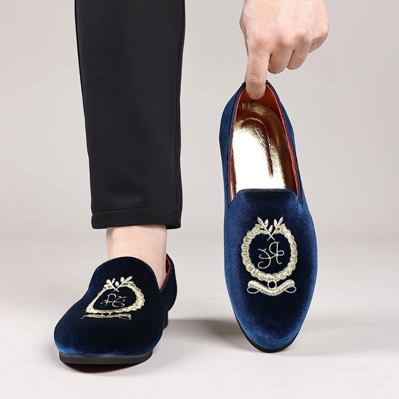 Luxury Designer Loafers Suede  - Embroidery On Leather ulasan dan harga