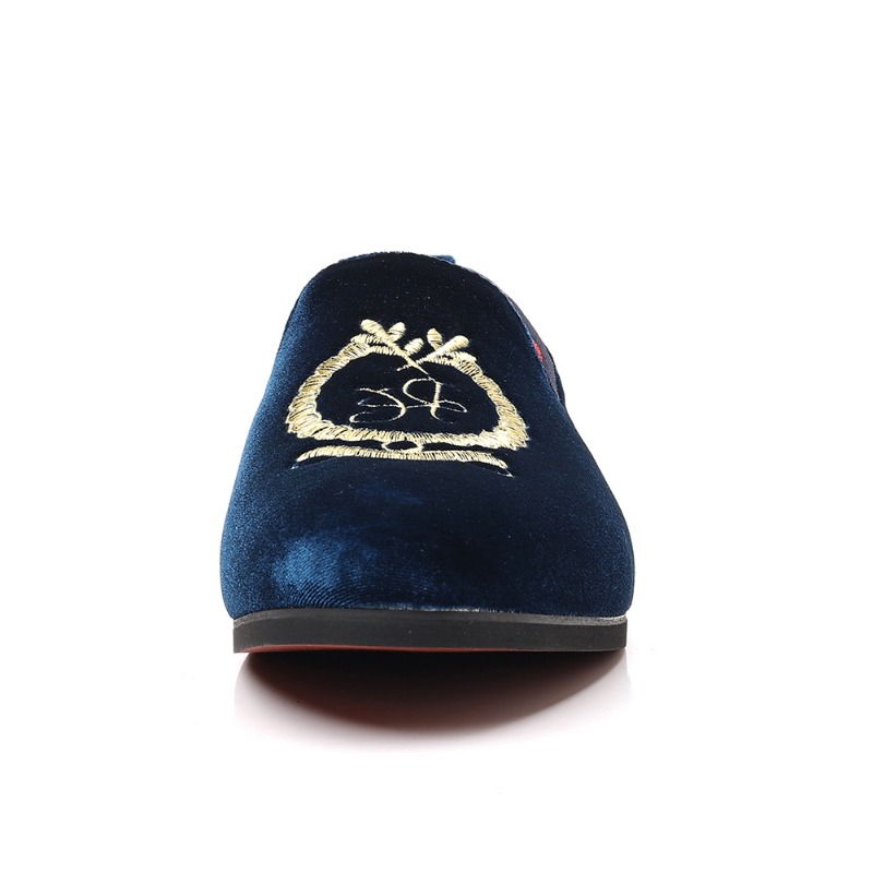 Luxury Designer Loafers Suede  - Embroidery On Leather ulasan dan harga