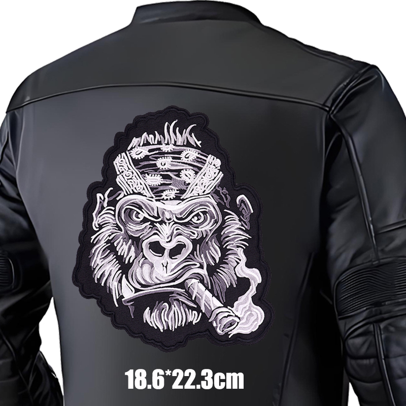 Large Punk Back Embroidery Sew - Embroidery Jacket Jeans ulasan dan harga