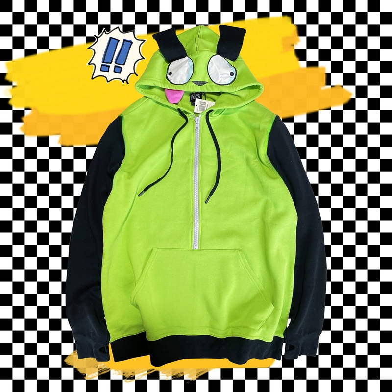 Anime Invader Cosplay Costume  - Embroidery Zip Up Hoodie ulasan dan harga