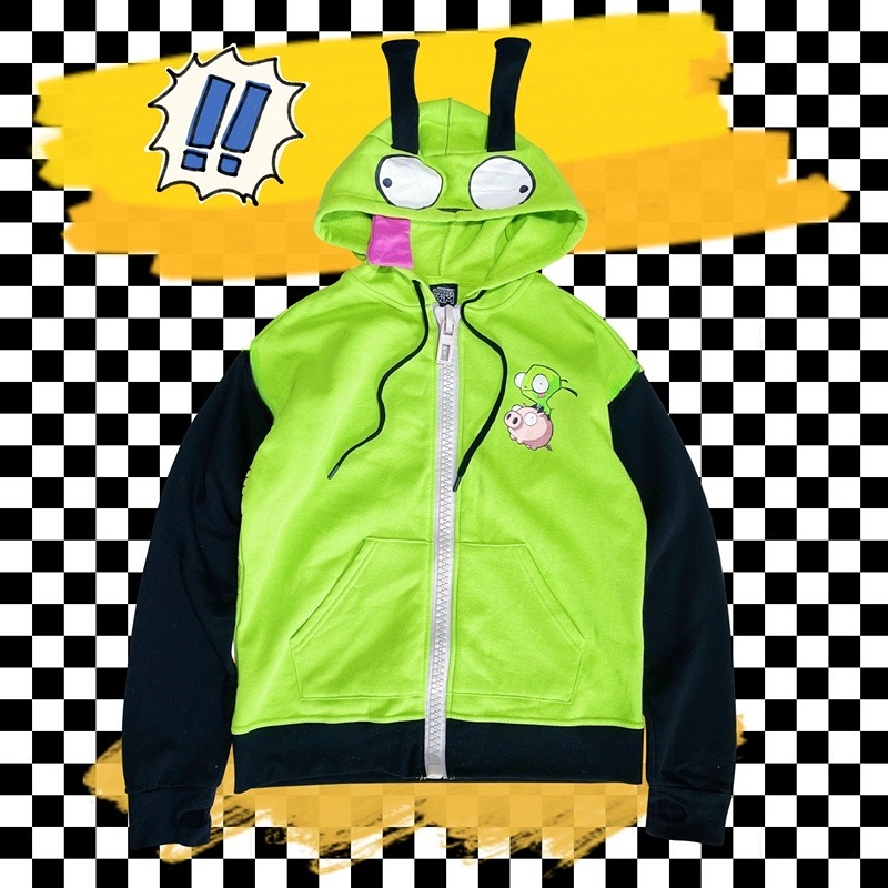 Anime Invader Cosplay Costume  - Embroidery Zip Up Hoodie ulasan dan harga