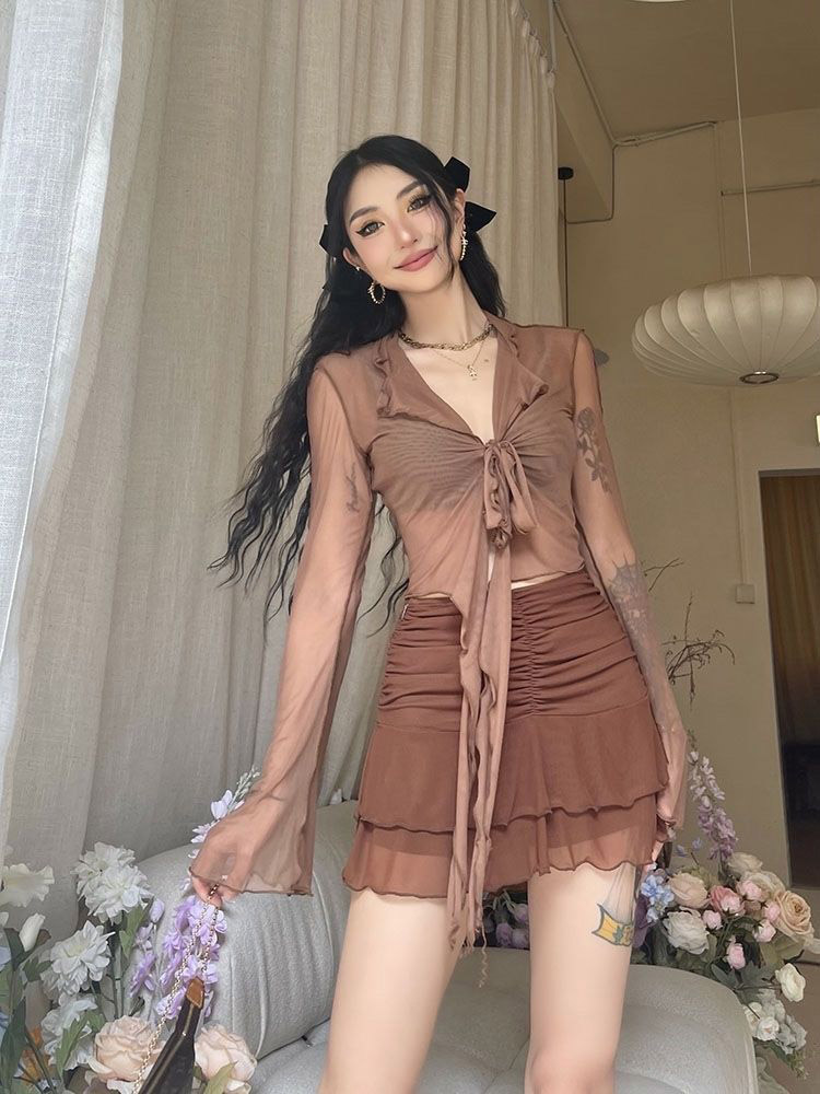 Long Flare Sleeve Blouses for  - Embroidery Online ulasan dan harga