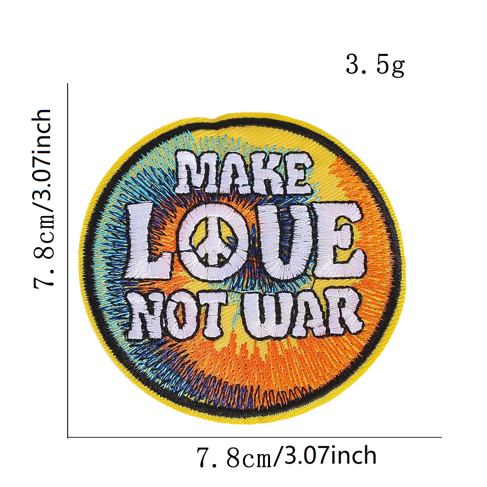 Anti War Make Love Not War Emb - Embroidery Jacket Jeans ulasan dan harga