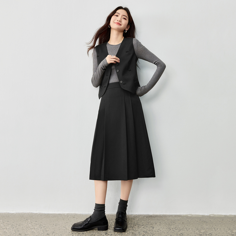 SENTUBILA Office Outfits Waist - Embroidery Vest ulasan dan harga