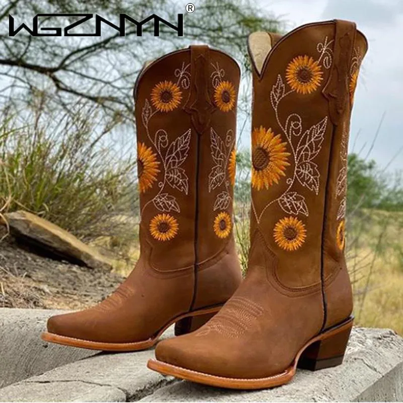 Designer Women Coffee Brown Em - Embroidery On Leather ulasan dan harga