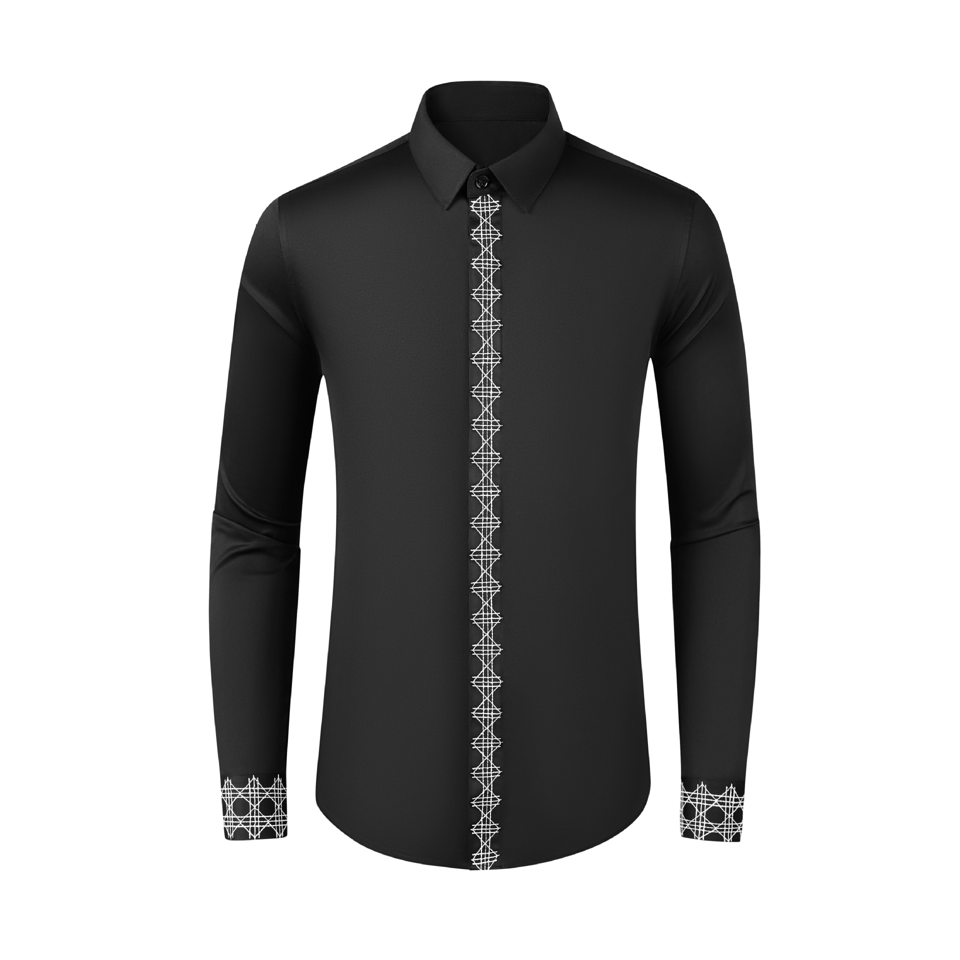 Autumn and Winter New Product: - Embroidery On Black Shirt ulasan dan harga