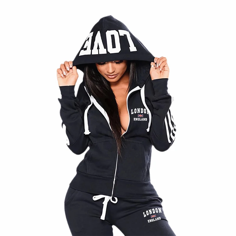 Sports Casual Daily High Quali - Embroidery Zip Up Hoodie ulasan dan harga