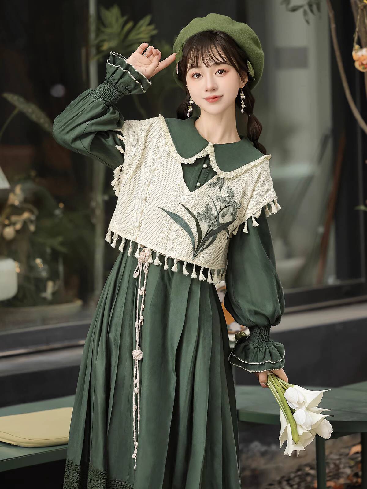 New Chinese Style Vintage Gree - Embroidery Style ulasan dan harga