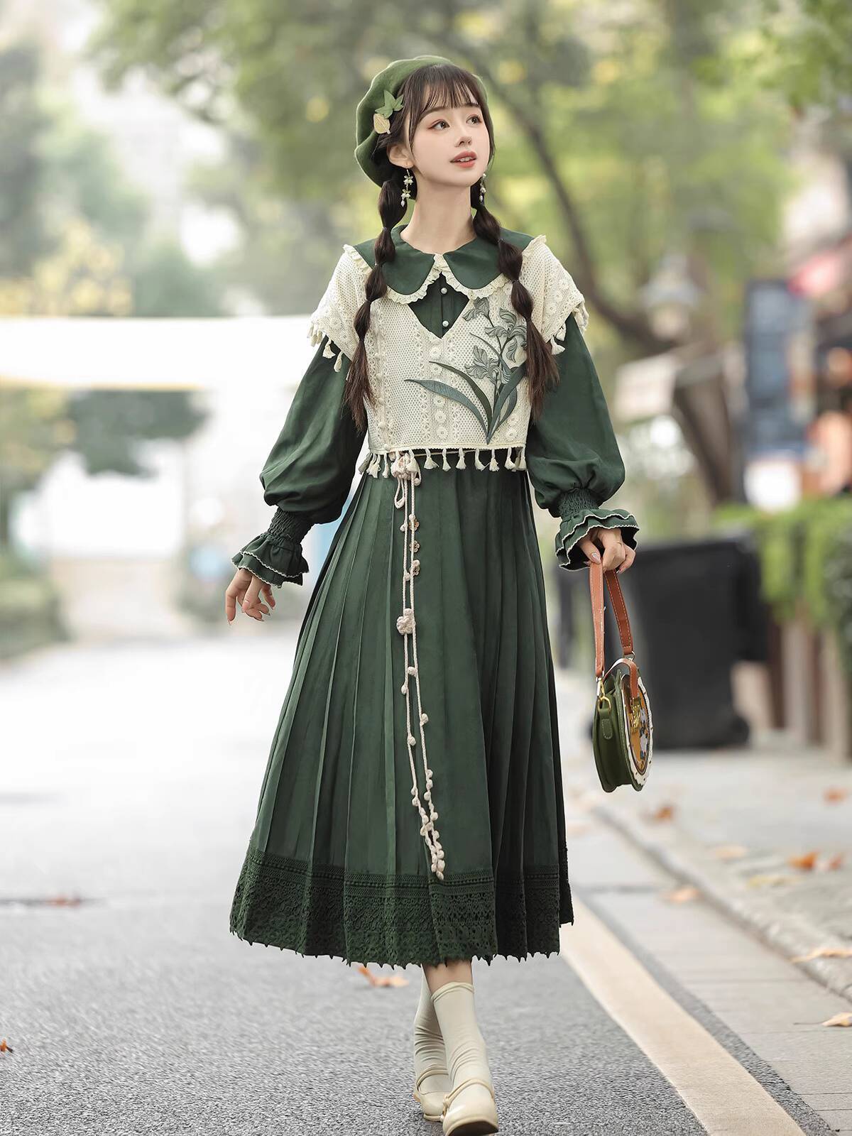 New Chinese Style Vintage Gree - Embroidery Style ulasan dan harga