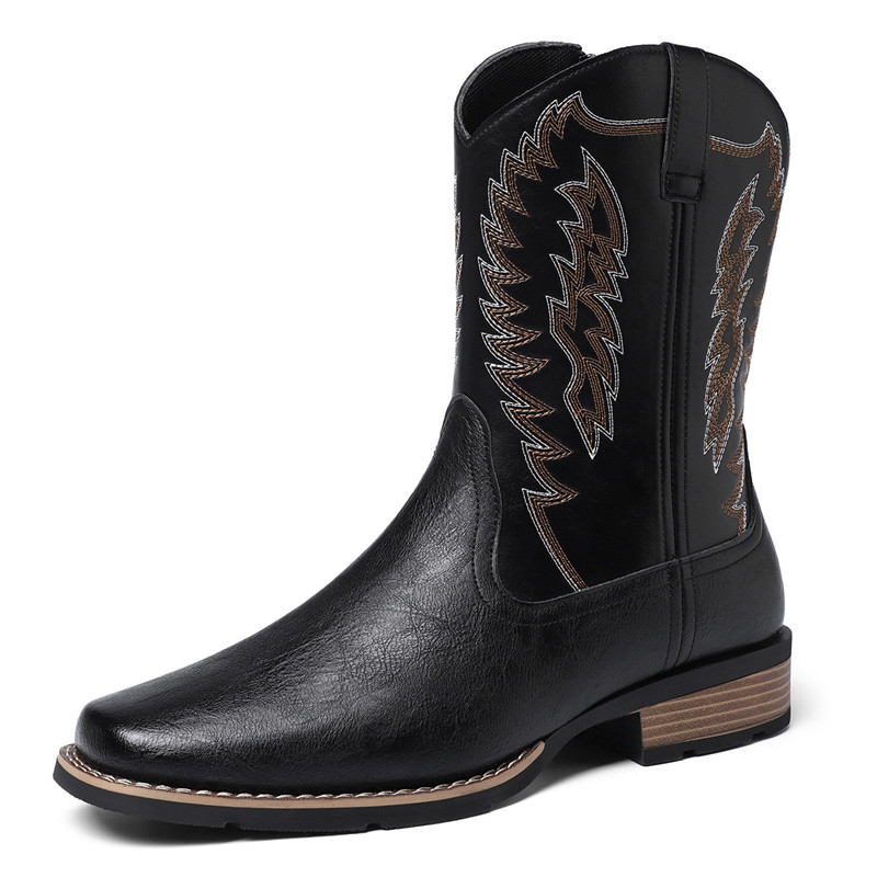 Luxury Men High Boot Embroider - Embroidery Stitch ulasan dan harga