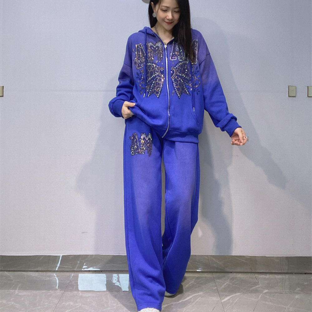 Trendy Autumn Winter Women Hoo - Embroidery Zip Up Hoodie ulasan dan harga