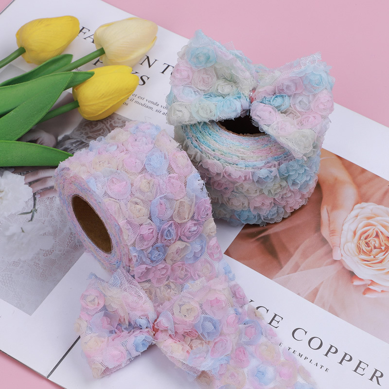 91cm Mesh Embroidery Three dim - Embroidery Rose ulasan dan harga