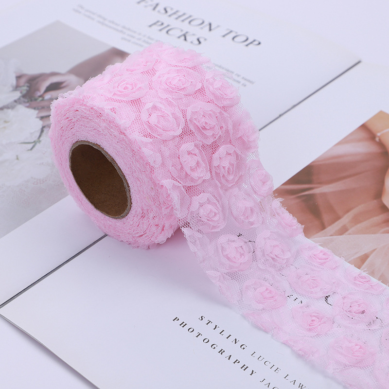 91cm Mesh Embroidery Three dim - Embroidery Rose ulasan dan harga