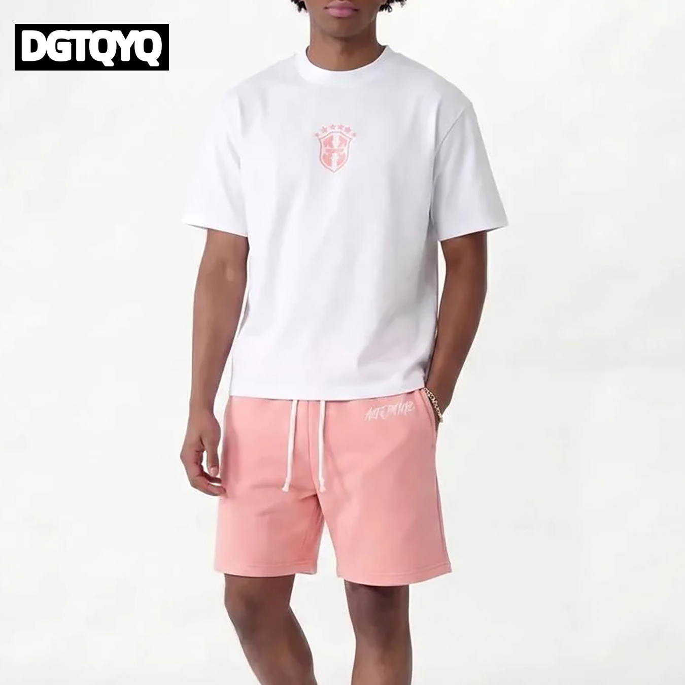 Man's Summer New Pink Embroide - Embroidery Tshirt ulasan dan harga