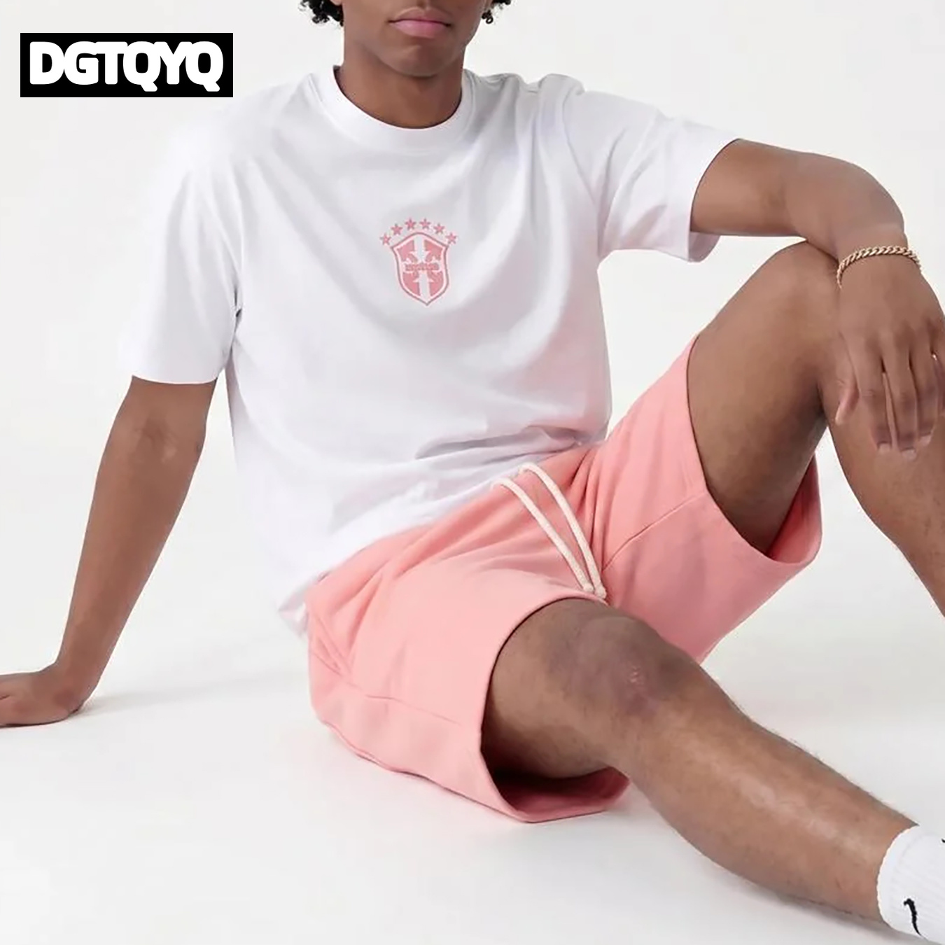 Man's Summer New Pink Embroide - Embroidery Tshirt ulasan dan harga