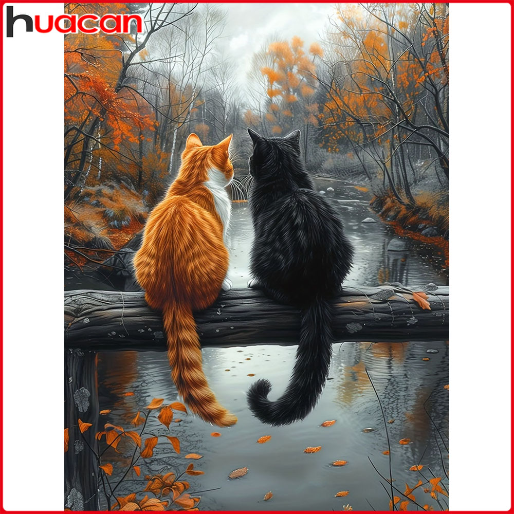 Huacan DIY Diamond Painting Ca - Embroidery Hoop Square ulasan dan harga