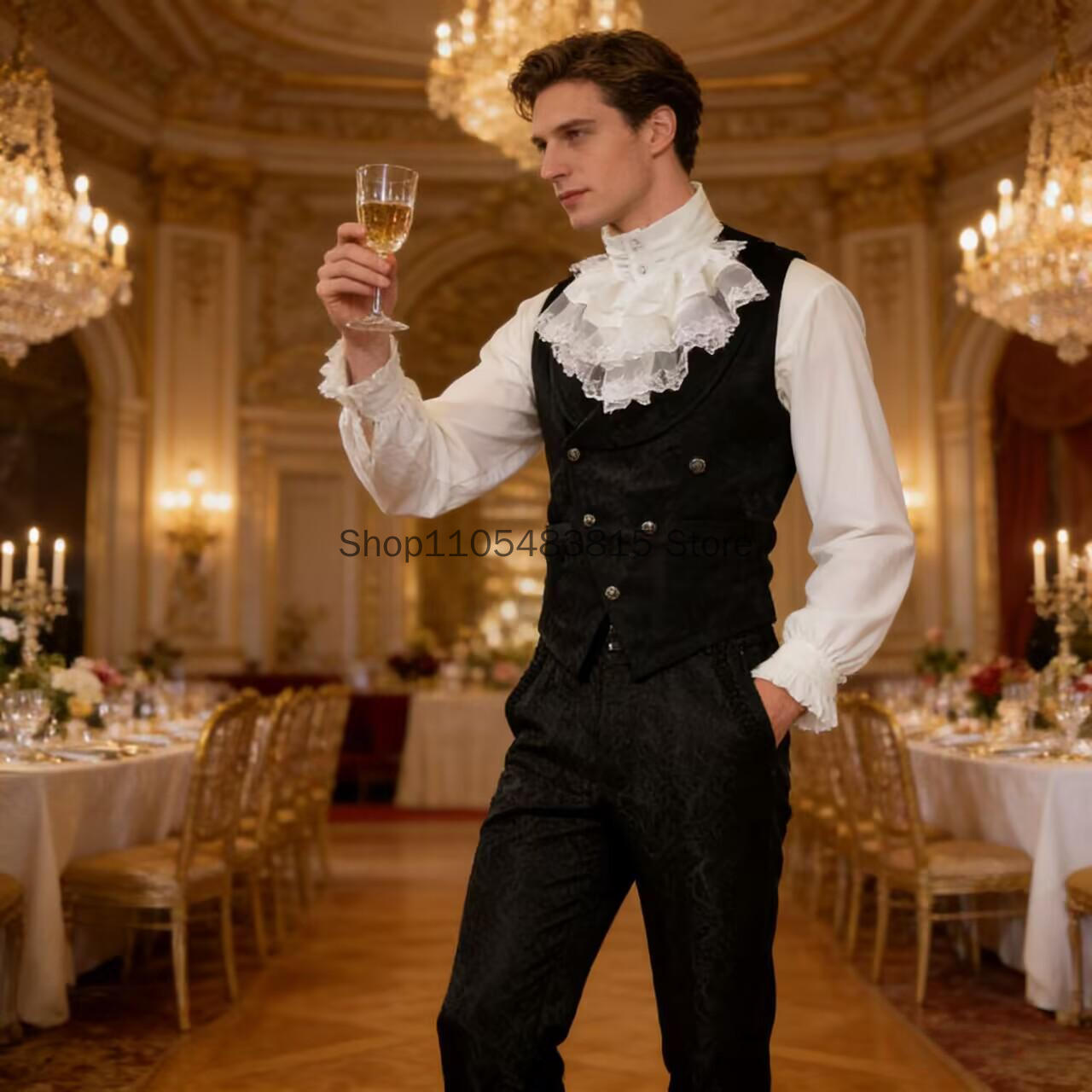 Medieval Men's Noble Vest Embr - Embroidery Vest ulasan dan harga