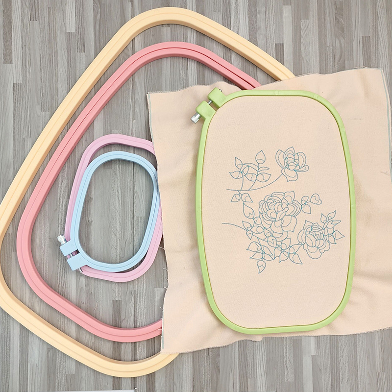 Random Color Square Circle Han - Embroidery Hoop Square ulasan dan harga