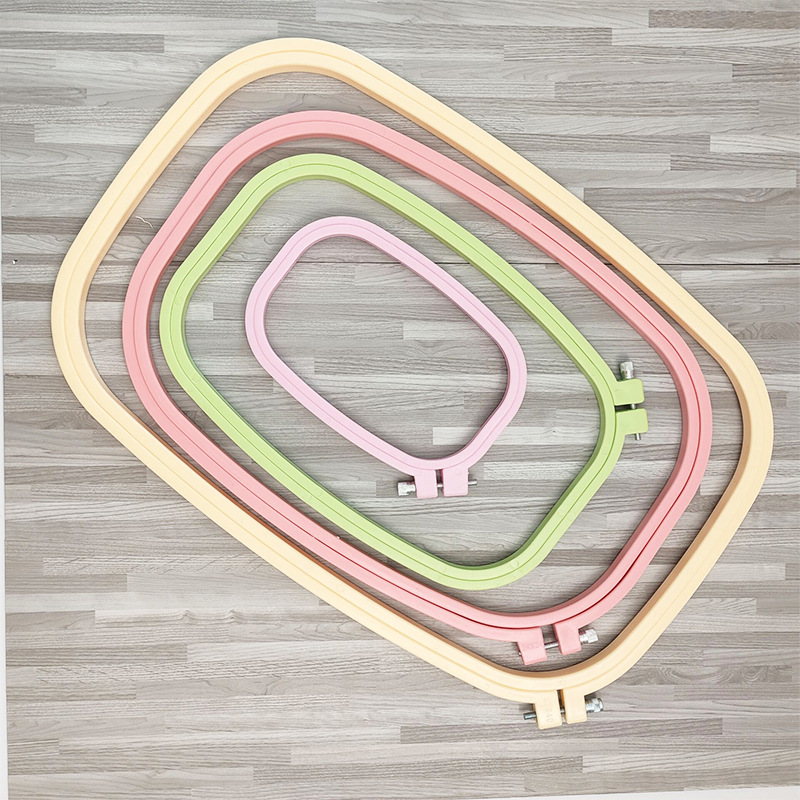 Random Color Square Circle Han - Embroidery Hoop Square ulasan dan harga