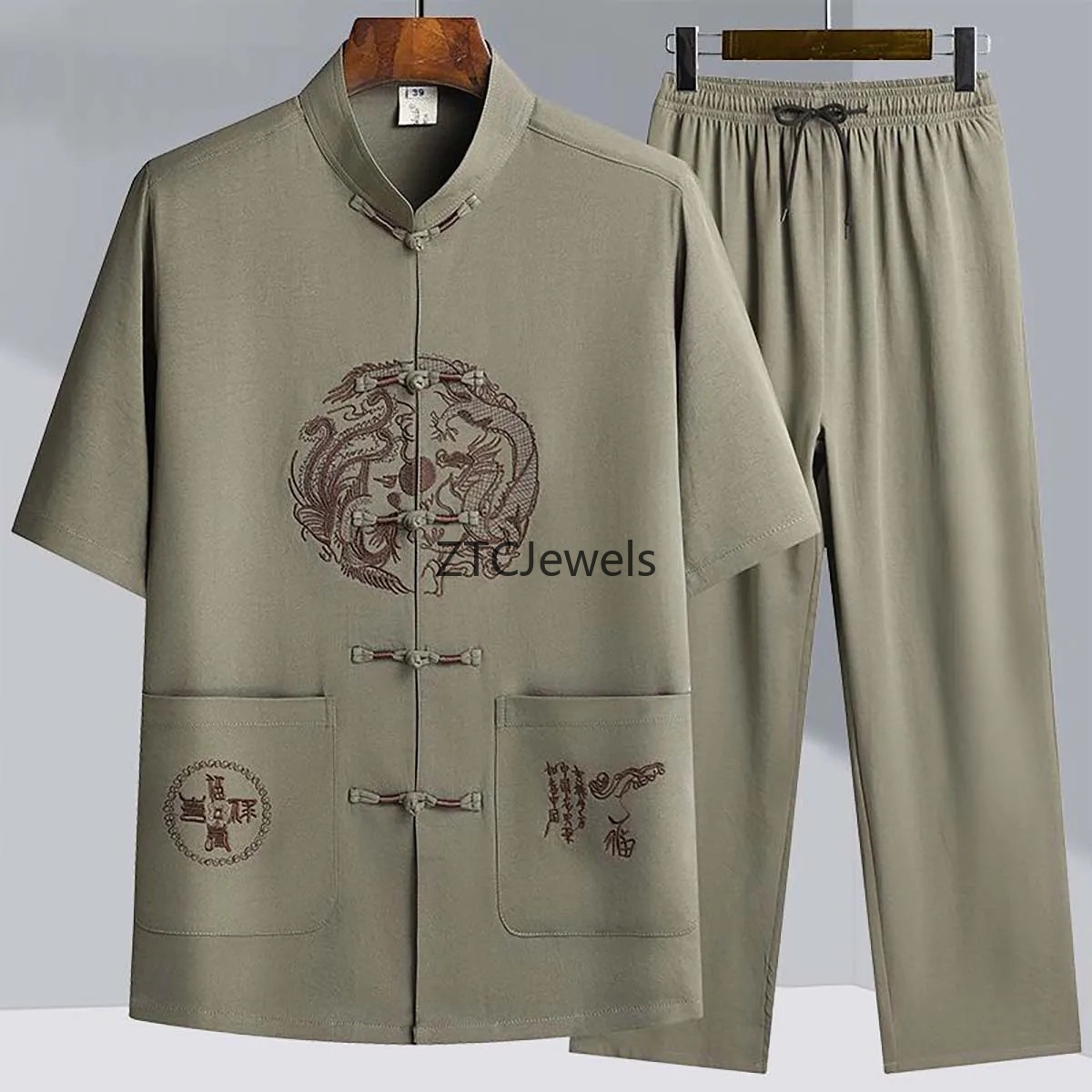 Traditional Chinese Kung Fu Su - Embroidery Tshirt ulasan dan harga