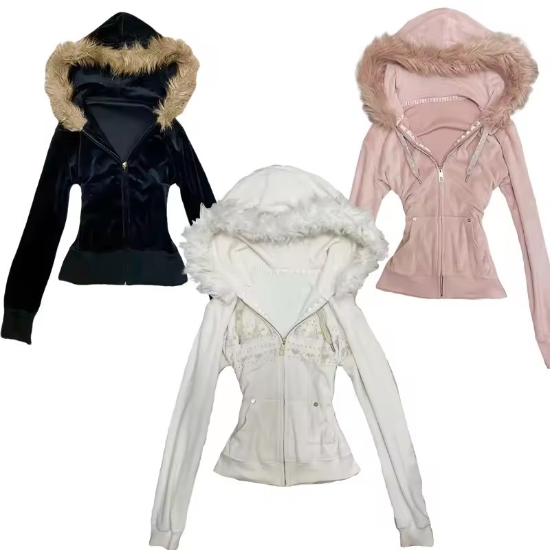 Hoodie Coat Women Punk Hooded  - Embroidery Zip Up Hoodie ulasan dan harga