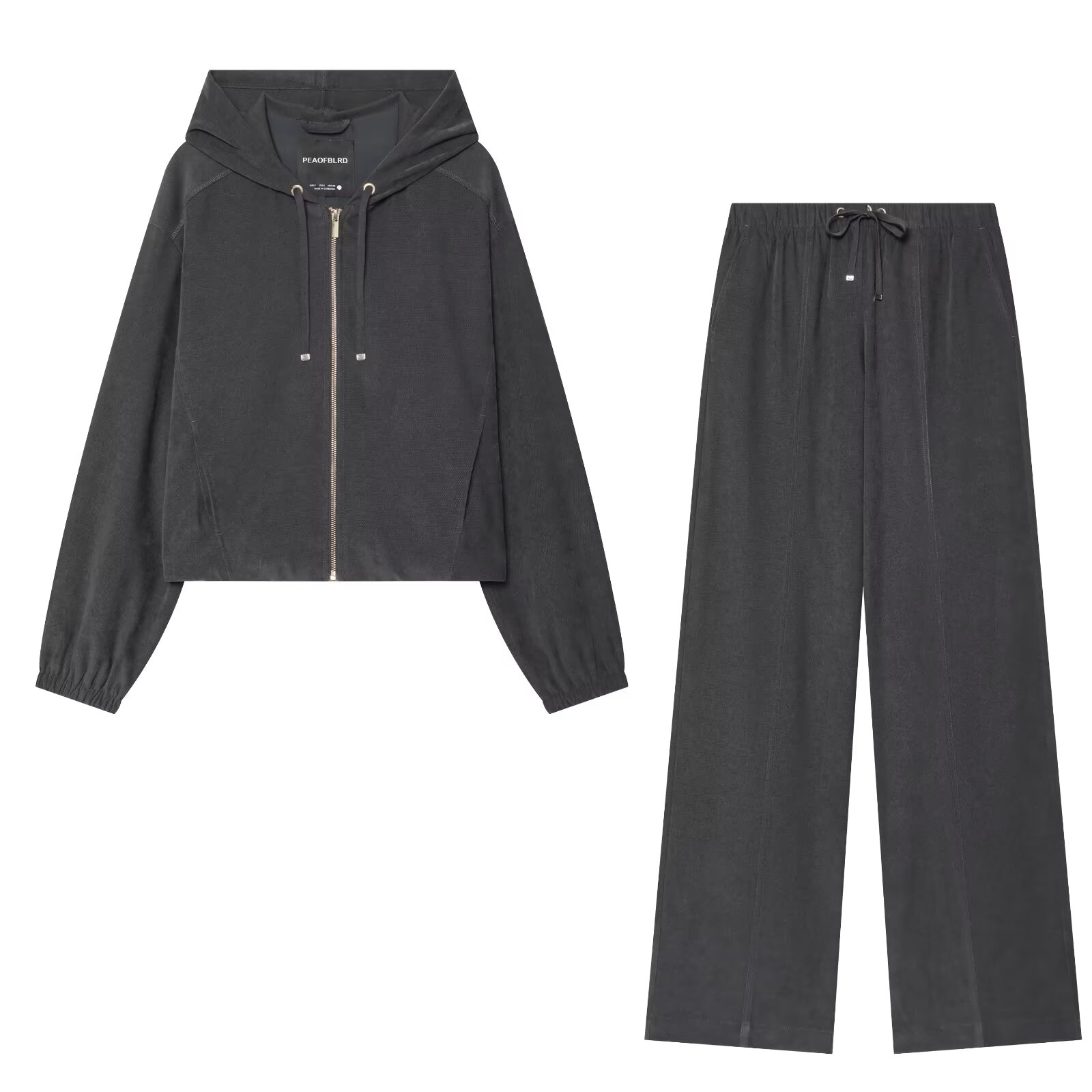 BSAY Streetwear Women Tracksui - Embroidery Zip Up Hoodie ulasan dan harga