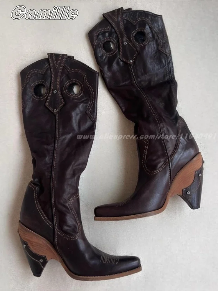 2025 Fashion All-Match Pleated - Embroidery On Leather ulasan dan harga