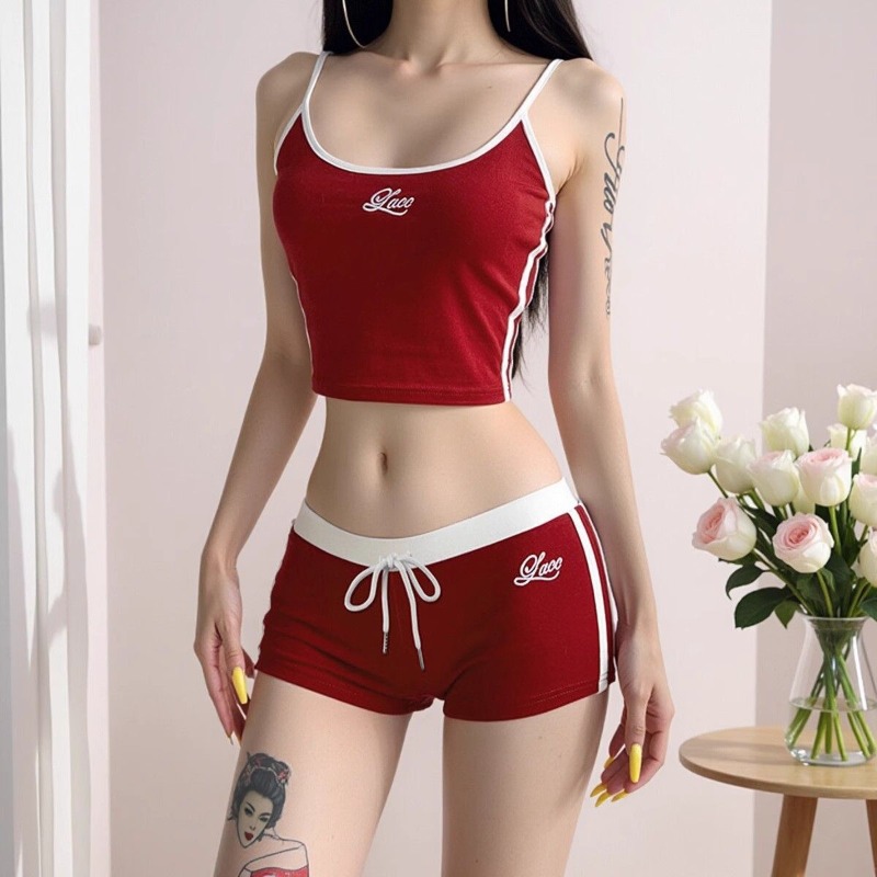 Woman Matching Sets Patchwork  - Embroidery Vest ulasan dan harga