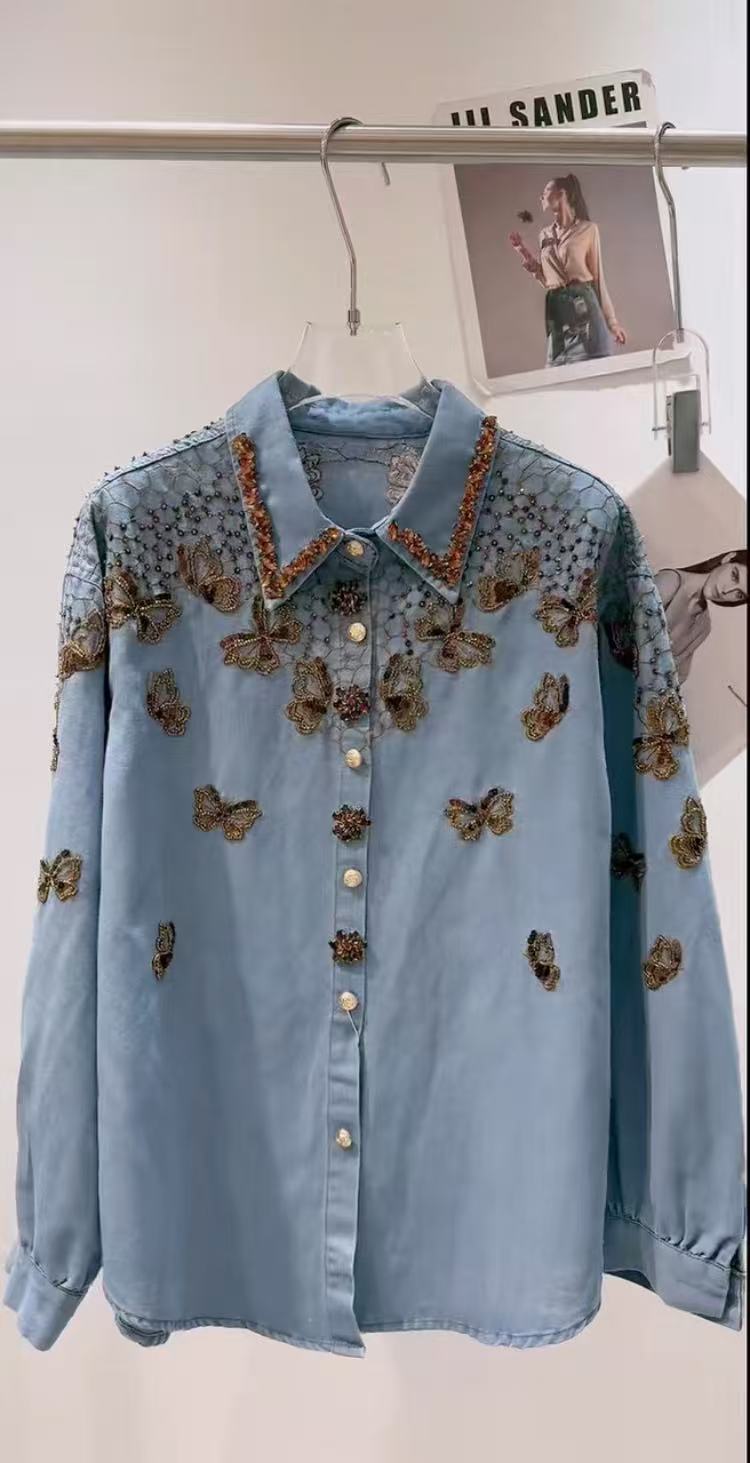 Luxury Style Denim Jacket For  - Embroidery Jacket Jeans ulasan dan harga