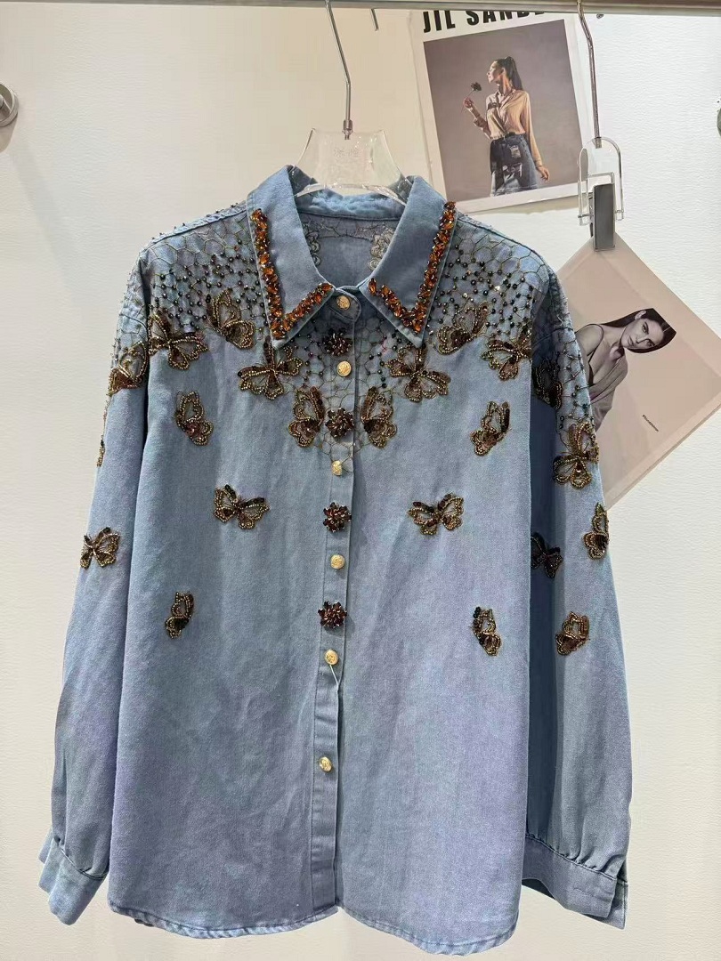 Luxury Style Denim Jacket For  - Embroidery Jacket Jeans ulasan dan harga