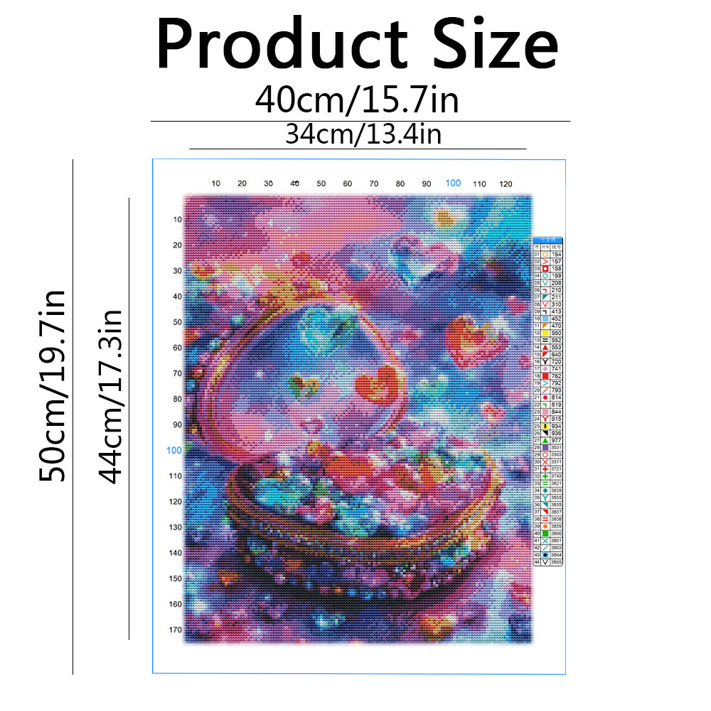 Embroidery Kits Heart Love Lan - Embroidery Guide Paper ulasan dan harga