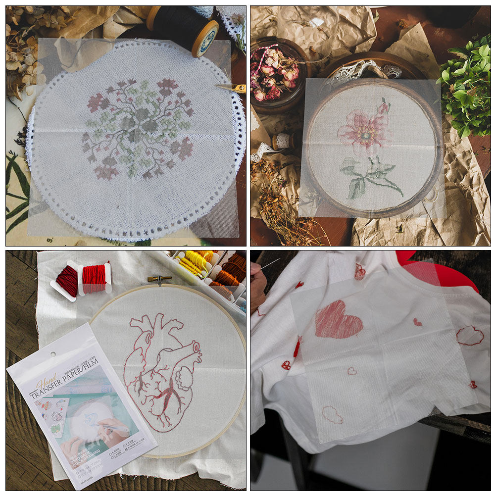 8Pcs Water Soluble Embroidery  - Embroidery Tshirt ulasan dan harga